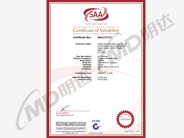 澳大利亚SAA认证证书--3