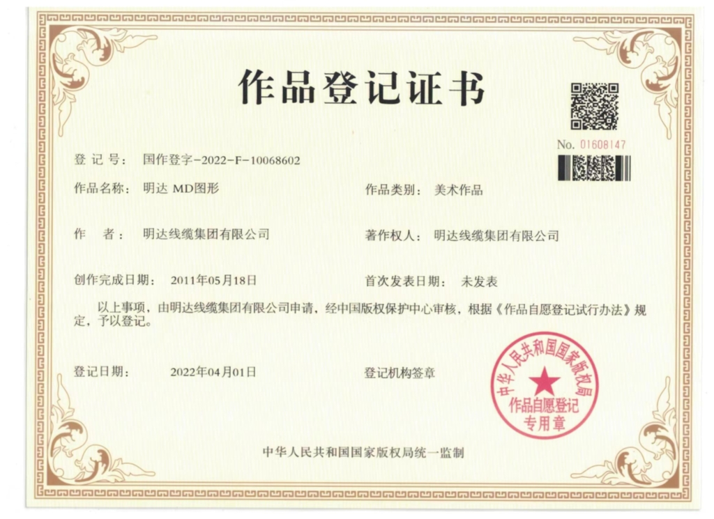 商标注册版权证书